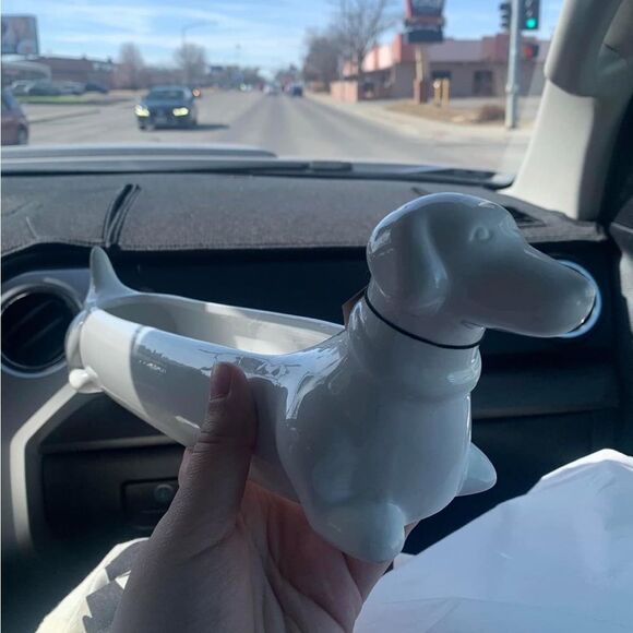 Dachshund NEW White Ceramic‎ Dish - Picture 1 of 4